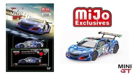 Mini GT 1:64 MiJo Exclusives - Acura NSX GT3 #93 2017 IMSA Watkins Glen (Blue) - USA Exclusive - Limited to 3600 pieces