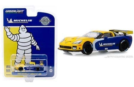 Greenlight 1:64 Hobby Exclusive - 2009 Chevrolet Corvette C6R - Michelin (Blue/Yellow)
