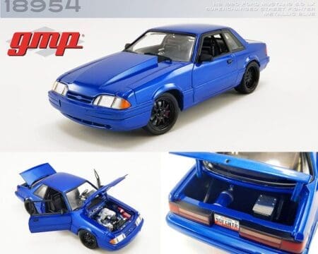 GMP 1:18 1990 Ford Mustang 5.0 LX - Supercharged Street Fighter - Metallic Blue