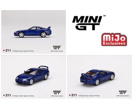 Mini GT 1:64 MiJo Exclusives Toyota Supra (JZA80) Blue Pearl Metallic LHD