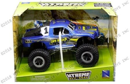 New Ray 1:24 Die-Cast Xtreme Off-Road Baja 4x4 with Suspension (Blue)