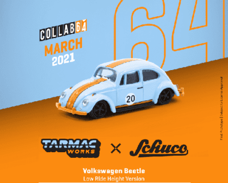 Schuco 1:64 Tarmac Exclusive Volkswagen Beetle OR Stripe LTBL