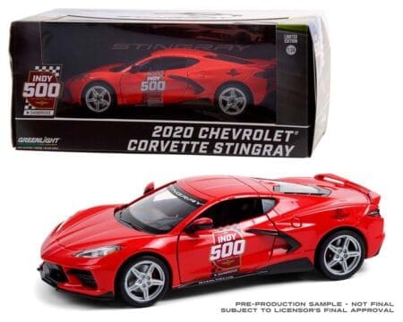 Greenlight 1:24 2020 Chevrolet Corvette C8 Stingray Coupe - 104th Indy 500 Pace Car - Red