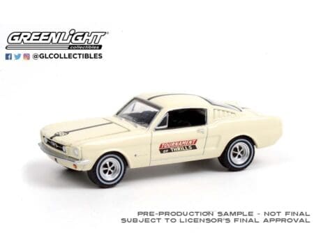 Greenlight 1:64 1965 Ford Mustang Fastback - Mustang Auto Daredevils Tournament Of Thrills (Ivory)