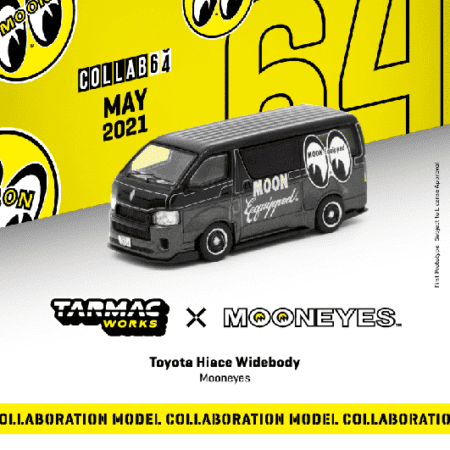 Tarmac Works Hobby 1:64 Toyota Hiace Widebody Mooneye's Black Limited Edition