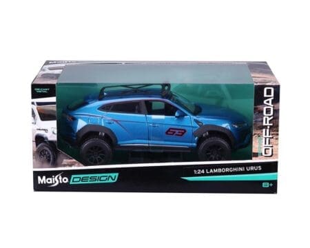 Maisto 1:24 Off-Road Lamborghini Urus (Blue) in Window Box