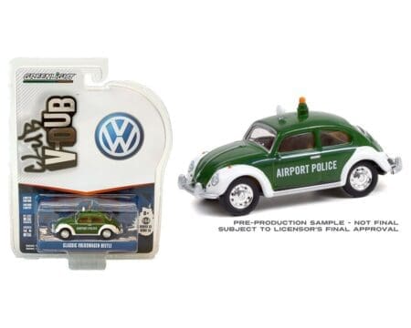 Greenlight 1:64 Club Vee-Dub Series 13 - Volkswagen Beetle - Copenhagen, Denmark Airport Police - Green