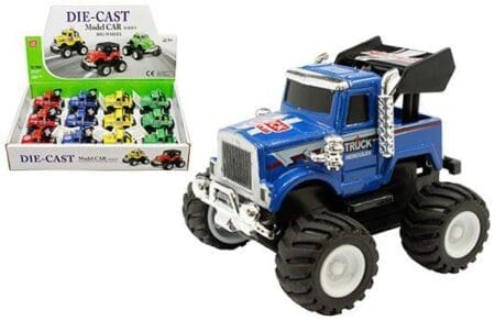 InfoTech Model Car Series Die-Cast 4x4 Big Wheel 2.5" (Red, Blue, Yellow, Green)(Pull-Back Action)
