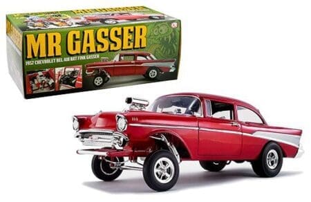ACME 1:18 1957 Chevrolet Bel Air Gasser Rat Fink "Mr. Gasser" Red