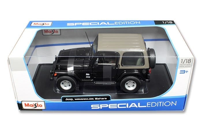 Maisto 1:18 Special Edition - Jeep Wrangler Sahara Black - M