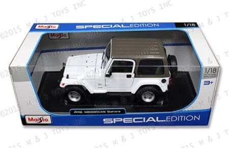 Maisto 1:18 Special Edition - Jeep  Wrangler Sahara White with Grey Top