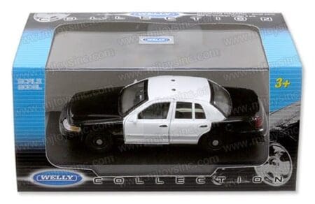 Welly 1:43 Ford Crown Victoria Sherrif Arcylic Case BlackWhite