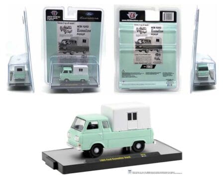 M2 1:64 HE Auto Trucks 1965 Ford Econoline W/ Camper GRN