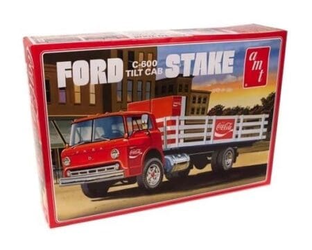 AMT Model Kit 1:25 Coca-Cola Ford C600 Tilt Cab Stake Bed with Vending Machines