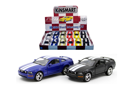 Kinsmart Display – 1:38 2006 Ford Mustang GT with Stripes 5″ – M 