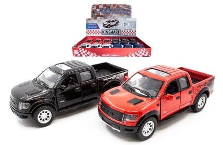 Kinsmart 1:46 2013 Ford F-150 SVT Raptor Supercrew 4.5" - Display Tray Set of 12