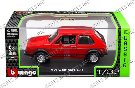 Bburago 1:32 Classic - 1979 Volkswagen Golf Mk1 GTI in Plastic