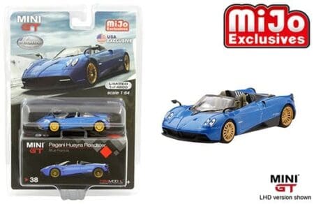 Mini GT 1:64 Pagani Huayra Roadster (Blue Francia) - USA Exclusive - Mijo Exclusives