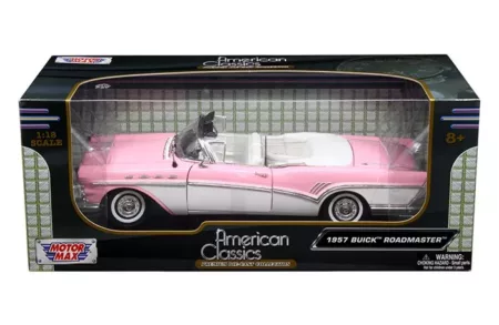 Motormax 1:18 1957 Buick Roadster Convertible Convertible Pink