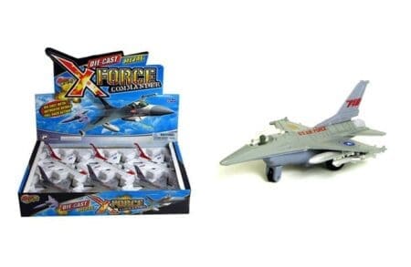 Aircraft 6" U.S.A.F. General Dynamics F-16 Fighting Falcon - XForce Commander - Display Tray Set of 6