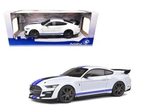 Solido 1:18 2020 Shelby Mustang GT500 Fast Track (Oxford White with Blue Stripes)