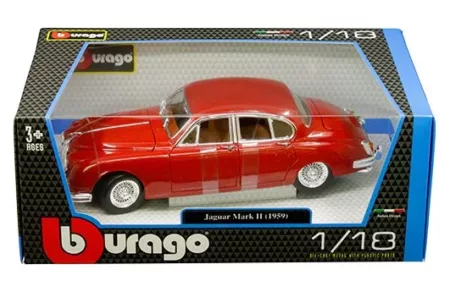 Bburago 1:18 1959 Jaguar Mark II Red