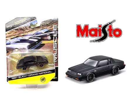 Maisto 1:64 1987 Buick Grand National Matte Black Design Muscle