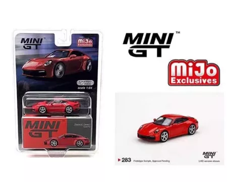 Mini GT 1:64 MiJo Exclusives Porsche 911 (992) Carrera S (Guard Red)