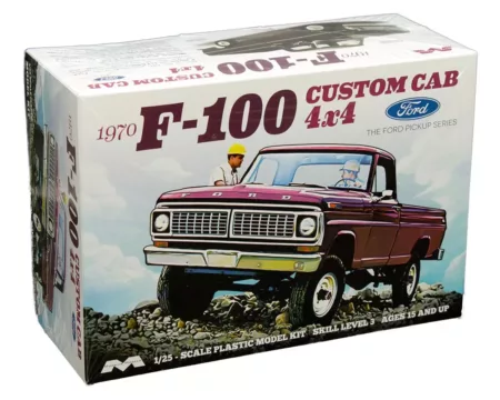 Moebius Models 1:25 1970 Ford F-100 Custom Cab 4x4 Model Kit