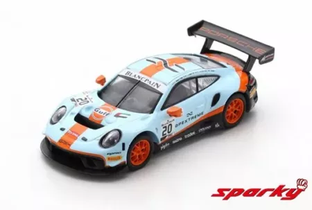 Spark Model 1:64 Sparky - Porsche 911 GT3 R No.20 Gulf GPX Racing Winner 24H Spa 2019 R. Lietz - M. Christensen - K. Estre