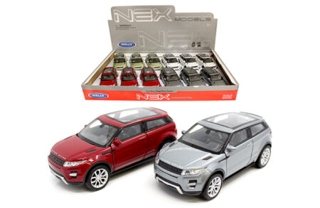 Welly 4.75" Land Rover Range Rover Evoque - Display Tray Box of 12