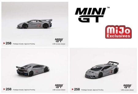 Mini GT 1:64 MiJo Exclusives LB WORKS Lamborghini Huracán GT FIGHTERS WORKS (Matte Grey)