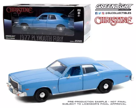 Greenlight 1:24 Christine (1983) - Detective Rudolph Junkins' 1977 Plymouth Fury (Blue)