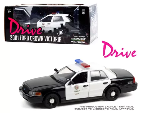 Greenlight 1:24 Drive (2011) - 2001 Ford Crown Victoria Police Interceptor - Los Angeles Police Department (LAPD)