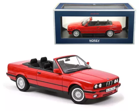 Norev 1:18 1991 BMW 318i Cabriolet (Red)