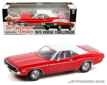Greenlight 1:18 1970 Dodge Challenger - The Challenger Deputy with White Roof