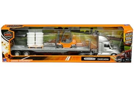New Ray 1:43 Freightliner Cascadia's Flatbed -Forklift- Pallets -Long Hauler Truckers