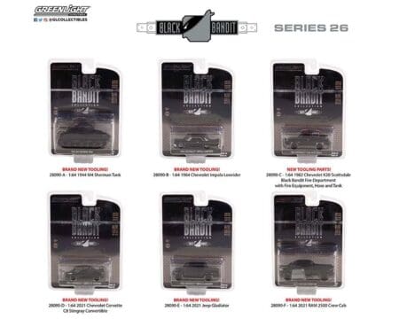 Greenlight 1:64 Black Bandit Series 26 - 6 Styles Assortment