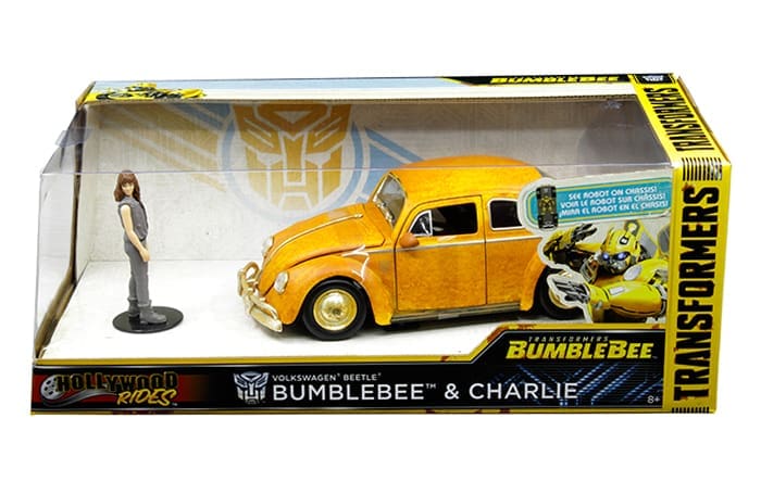 Jada 1 24 1971 Volkswagen Beetle and Charlie Figure Transformers Bumblebee Hollywood Rides M J Toys Inc. Die Cast Distribution Specializing in Die cast Collectibles Since 1987