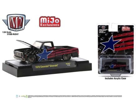 M2 Machines 1:64 1979 Chevrolet Silverado Pickup Stars and Stripes - Auto-Thentics - MiJo Exclusives