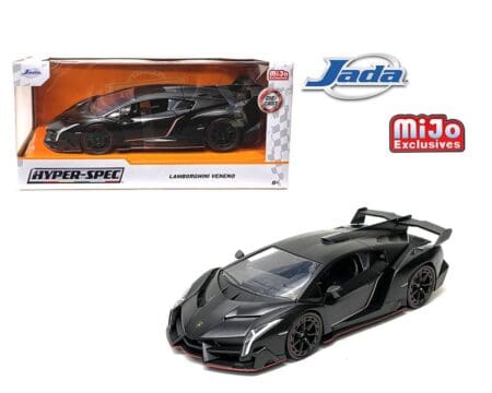 Jada 1:24 Lamborghini Veneno - Matte Black - Hyper-Spec - MiJo Exclusives Limited Edition