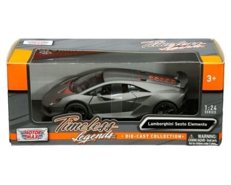 Motormax 1:24 Lamborghini Sesto Elemento - Matte Dark Grey - Timeless Legends