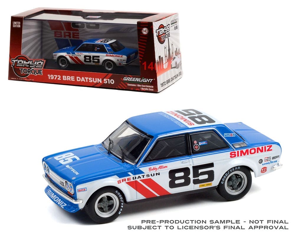 Greenlight 1:43 Tokyo Torque - 1972 BRE Datsun 510 #85 Bobby 