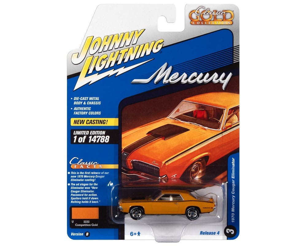 Johnny Lightning 164 Classic Gold 2021 Release 4 1970 Mercury Cougar