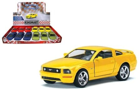 Kinsmart 1:38 2006 Ford Mustang GT Solid Colors 5" - Display Tray Set of 12
