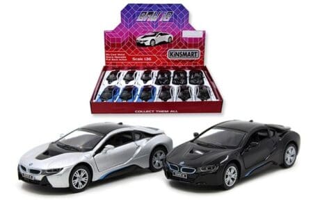 Kinsmart 1:36 BMW I8 5" -Display Tray Set 12
