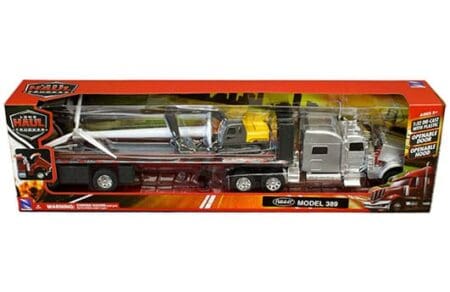 New Ray 1:32 Peterbilt 389 with Wind Turbine & Excavator - Long Haul Truckers
