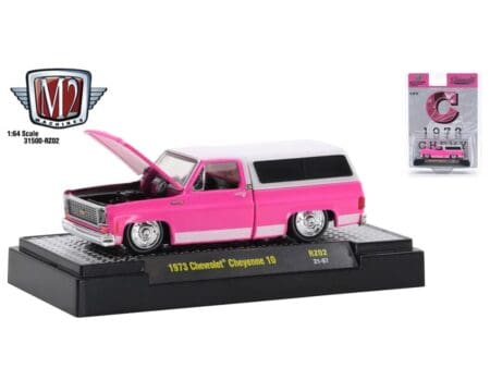 M2 Machines 1:64 Riverside Show Exclusives 1973 Chevrolet Cheyenne 10 With Camper Top "C " Pink Limited 6,000 Pieces