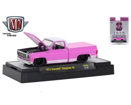 M2 Machines 1:64 Riverside Show Exclusives 1973 Chevrolet Cheyenne 10  "S " Pink Limited 6,000 Pieces