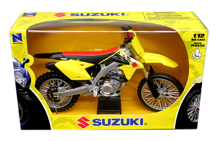 New Ray Suzuki RMZ450 MX 1:12 Dirt Bike Yellow 57643 